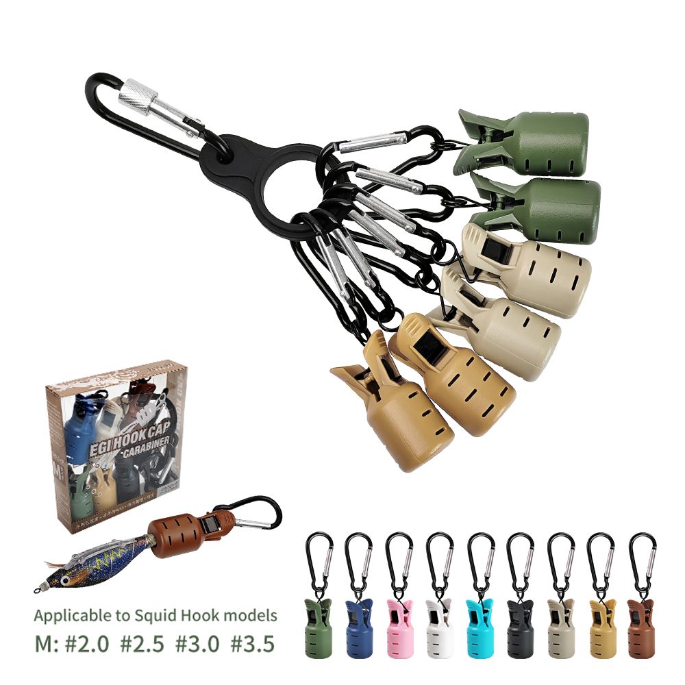 Fishing Hook Size - Tintenfisch-Jig-Hakenabdeckung aus strapazierfähigem PP-Material, Holzkrebse-Angelhakenabdeckung, Größe