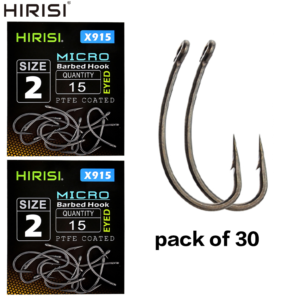 Fishing Hook Offset - Hirisi 30x Karpfen Angelhaken mit Öse