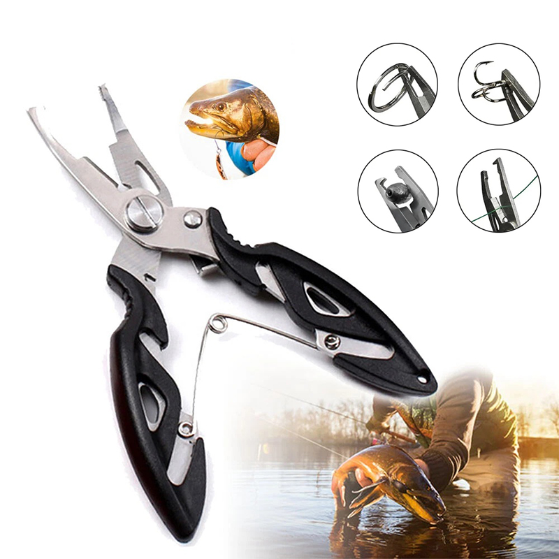 Fishing Hook Remover - Multifunktionale Gebogene Angelzange Schere Geflochtene Schnur