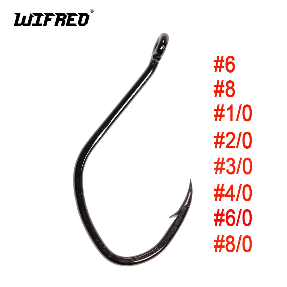 Fishing Hook Barbless - Wifreo 20 Stück V-förmige Welshaken, versetzt,