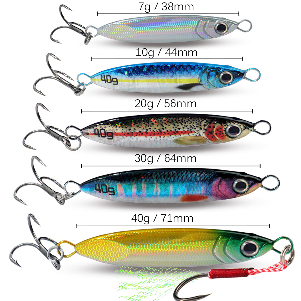 5 stücke Metall Jig Köder kit  – Fishing Hook Treble Bewertung und Preis