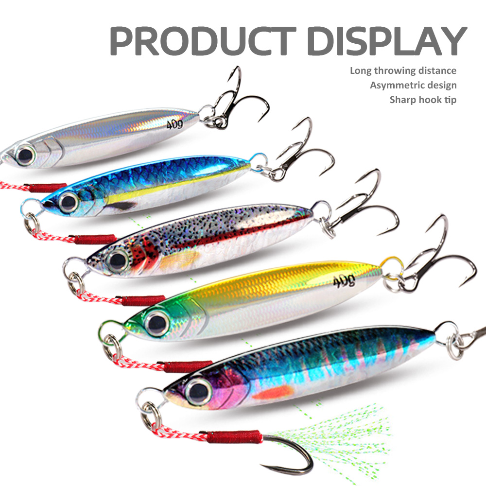 5 stücke Metall Jig Köder kit  – Fishing Hook Treble Bewertung und Preis
