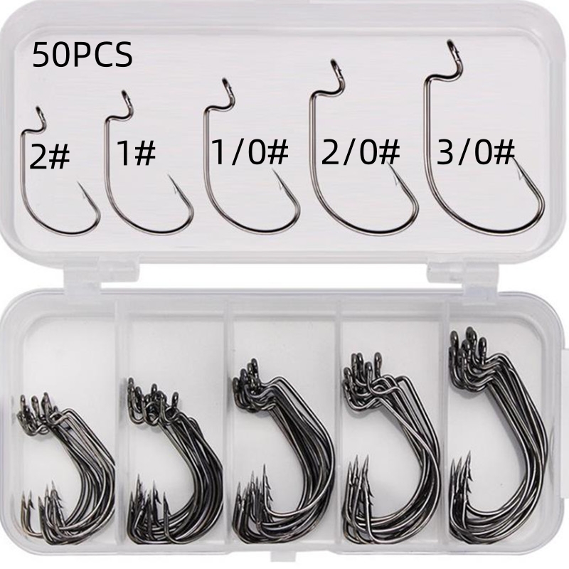50 Stück/Box Hochkarbon-Stahl  – Fishing Hook Box Bewertung und Preis