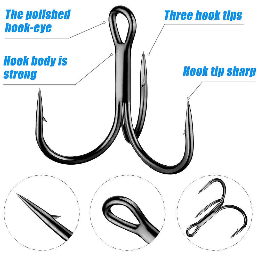 Riesige Drillinge 4X Strong 1  – Fishing Hook Offset Bewertung und Preis